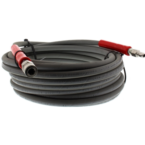 6000PSI-50 Foot-Black Pressure Washer Hose QC Inst