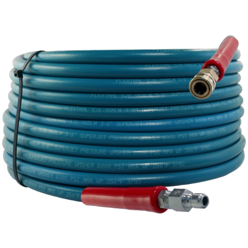 6000PSI-100 Foot-Blue Pressure Washer Hose QC Inst