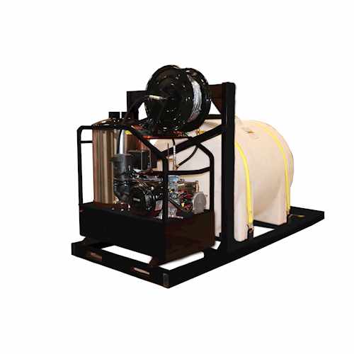 Propane fired hot water pressure washer with tank 